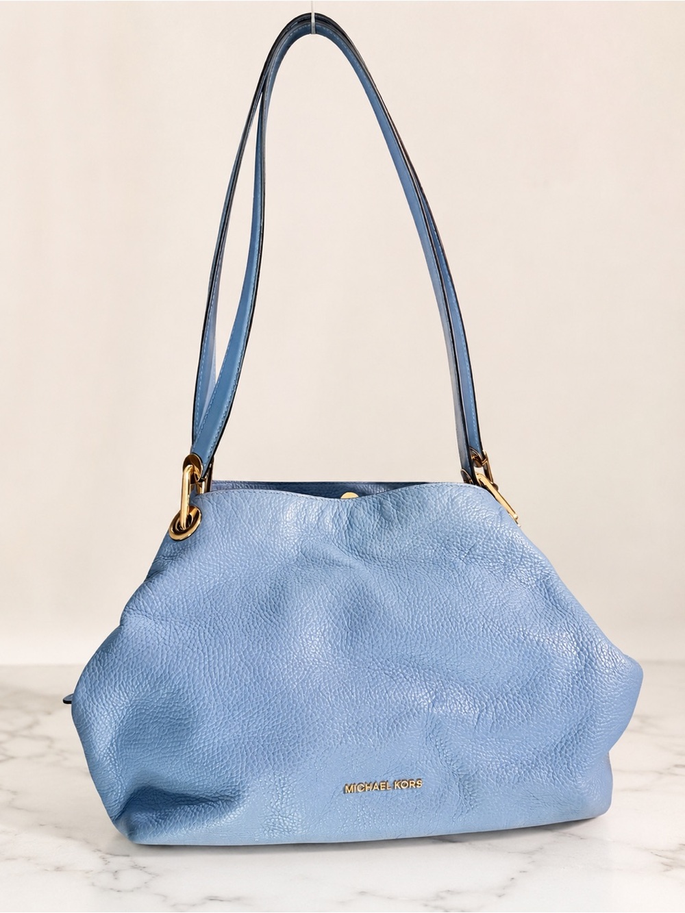 Michael Kors Blue pebble leather bag